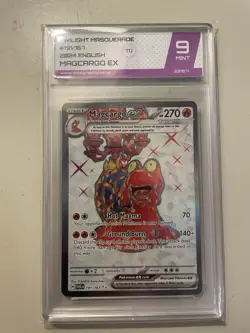 Pokemon TCG Magcargo EX 191/167 Twilight Masquerade Ultra Rare Full Art Graded 9 - Image 1