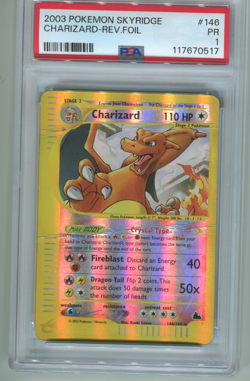 Pokemon Skyridge Charizard Crystal Reverse Foil Rev Holo Rare #146 PSA 1 WOTC - Image 1