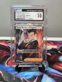 2025 POKEMON CGC 10 TEAM ROCKET GIOVANNI 225/182 DESTINED RIVALS ULTRA RARE HOLO - Image 1