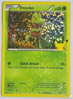 Treecko 003/025 McDonald's 25th Anniversary Holo Pokemon TCG & Bonus Card - Image 2