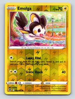 Basic Emolga HP 70 Static Shock Attack Rarity Yellow Colorful Pokemon - Image 1