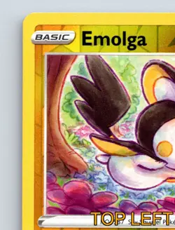Basic Emolga HP 70 Static Shock Attack Rarity Yellow Colorful Pokemon - Image 3