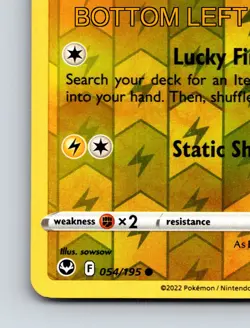 Basic Emolga HP 70 Static Shock Attack Rarity Yellow Colorful Pokemon - Image 5