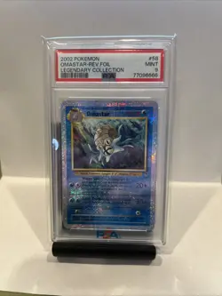 Omastar Legendary Collection 2002 Reverse Holo Pokemon Card TCG #58 PSA 9 - Image 1