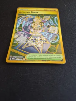 Jamming Tower 243/182 Destined Rivals Gold Hyper Rare Pokemon Card - NM - Image 2