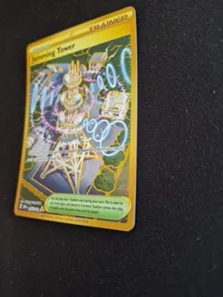 Jamming Tower 243/182 Destined Rivals Gold Hyper Rare Pokemon Card - NM - Image 3