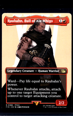 MTG Magic the Gathering Final Fantasy Borderless #388 Raubahn Bull of Ala Mhigo - Image 1
