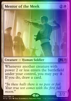 MTG Magic the Gathering Mentor of the Meek (27/333) Core Set 2019 LP FOIL - Image 1