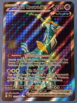 Pokemon - Iron Crown ex 191/162 - SV Temporal Forces - Full Art Textured - NM - Image 1