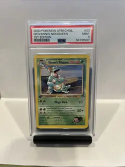 Pokemon TCG Giovanni's Nidoqueen Card 23/132 Gym Challenge 1st Edition PSA 9 - Image 1