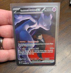 Team Rocket’s Mewtwo ex 281/217 SIR Secret Ascended Heroes Pokemon IN HAND - Image 1