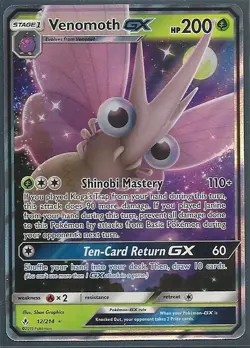 4 RARE UNBROKEN BONDS Pokemon BLASTOISE GX+PERSIAN GX+HONCHKROW GX+VENOMOTH GX - Image 4