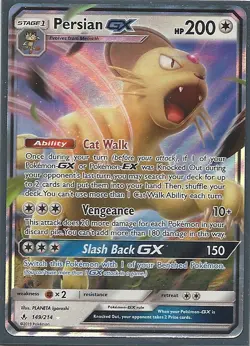 4 RARE UNBROKEN BONDS Pokemon BLASTOISE GX+PERSIAN GX+HONCHKROW GX+VENOMOTH GX - Image 5