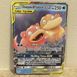 Pokemon Sun and Moon Unified Minds Slowpoke Psyduck GX Tag Team #35/236 MP 2019 - Image 1