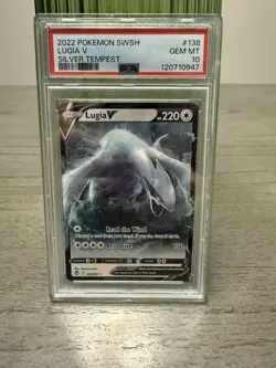 Lugia V 138/195 PSA 10 Ultra Rare Pokemon SWSH Silver Tempest 2022 - Image 1