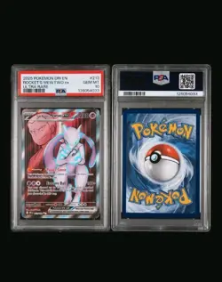 2025 POKEMON DRI EN-DESTINED RIVALS ULTRA RARE TEAM ROCKET'S MEWTWO EX PSA 10 - Image 3