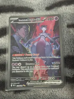 Pokemon TCG Team Rocket's Mewtwo ex Sv10 Destined Rivals 231/182 SIR - Image 1