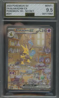 Pokemon TCG Alakazam ex 201/165 Scarlet Violet 151 Special Illustration AGS 9.5 - Image 1