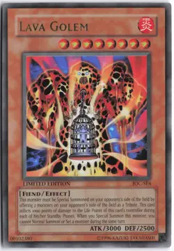 Yugioh - Lava Golem IOC-SE4 Limited - Invasion of Chaos - Image 1