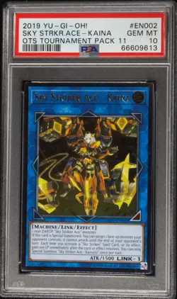 Yu-Gi-Oh! PSA 10 GEM MINT "Sky Striker Ace - Kaina" OTS Tournament Pack 11 - Image 1