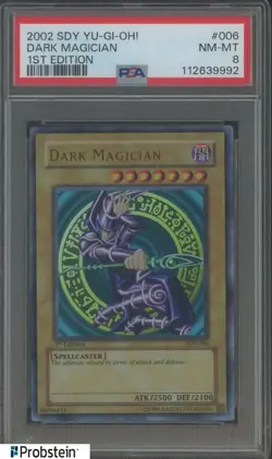 2002 Yu-Gi-Oh! SDY 1st Edition #006 Dark Magician PSA 8 NM-MT - Image 1