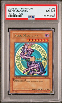 PSA 8 1ST EDITION SDY-006 Dark Magician Ultra Rare 2002 Yugioh Starter Deck Yugi - Image 1