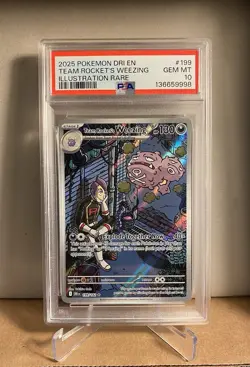 2025 Pokemon Destined Rivals Team Rocket’s Weezing 199/182 PSA 10 Gem Mint 💎💎 - Image 1