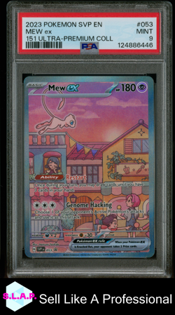 2023 POKEMON SVP EN MEW EX 151 ULTRA-PREMIUM COLL #053 MINT PSA 9 - Image 1