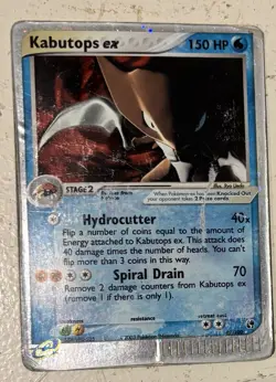 Pokemon TCG English Card Sandstorm Kabutops ex 97/100 Holo DAMAGED - Image 1
