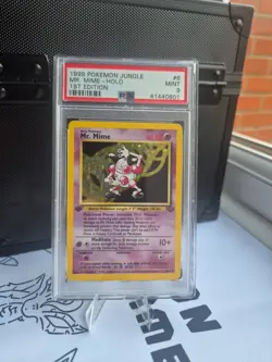 1999 Pokemon Jungle Mr. Mime 22/64 1st Edition Non-Holo Card PSA 9 MINT - Image 1