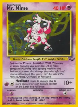 Mr. Mime - 6/64 - Pokemon Jungle Unlimited Holo Rare Card WOTC NM - Image 1