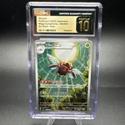 ✨✨ CGC 10 Pristine Ninjask AR 065/063 Mega Symphonia M1S Pokemon Card Japanese - Image 1