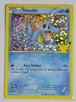 Totodile 018/025 McDonald's 25th Anniversary Holo Pokemon TCG & Bonus Card - Image 2