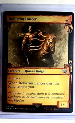 MTG Magic The Gathering Lord of the Rings Showcase Scroll Foil Rohirrim Lancer - Image 1
