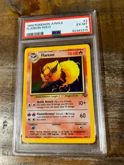 Pokemon 1999 Jungle FLAREON Holo #3 PSA 6 RARE - Image 1