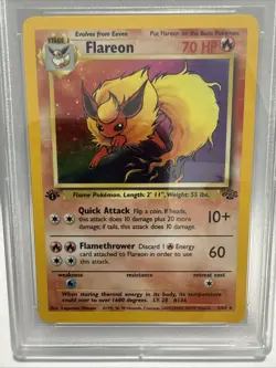 1999 POKEMON JUNGLE 1ST ED #3 FLAREON-HOLO PSA 6 - Image 2