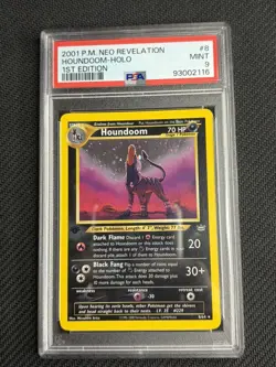 2001 Pokemon Neo Revelation 1st Edition #8/64 Houndoom Holo PSA 9 - Image 1