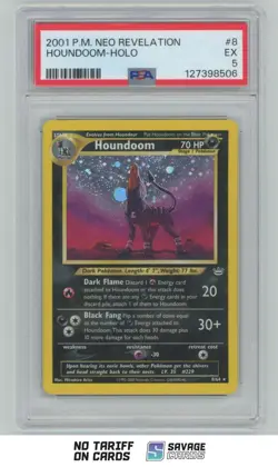 2001 Pokemon Neo Revelation Holo Houndoom PSA 5 #8/64 - Image 1
