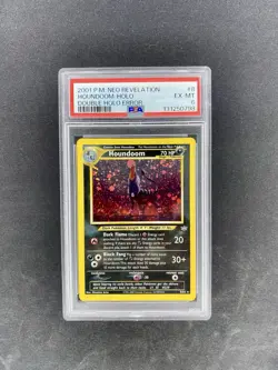 2001 POKEMON NEO REVELATION DOUBLE HOLO ERR #8 HOUNDOOM-HOLO PSA 6 - Image 1