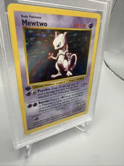 Pokemon Mewtwo Base Set Shadowless 1st Edition Holo Rare #10 PSA 8 NM - MT - Image 3