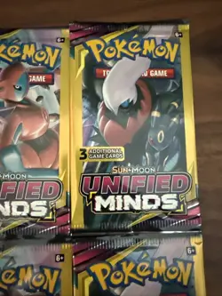 Pokemon Sun & Moon Unified Minds 3 Card Mini Booster Packs (6) - Image 3