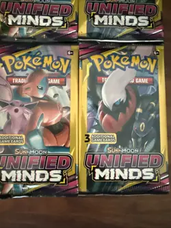Pokemon Sun & Moon Unified Minds 3 Card Mini Booster Packs (6) - Image 4