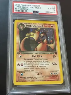 Pokemon Dark Charizard 1st Edition Holo PSA 6 - Image 1