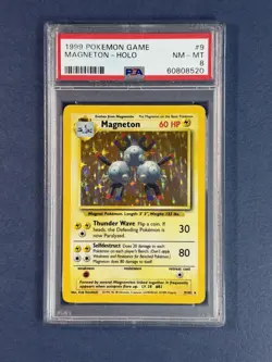 Pokemon 1999 Base Set Unlimited 9/102 Holo Rare Magneton PSA 8 NM-Mint - Image 1