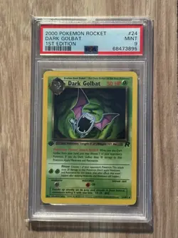 Pokemon Rocket 1st Edition DARK GOLBAT NON HOLO 24/82 PSA 9 # 68473895 - Image 1