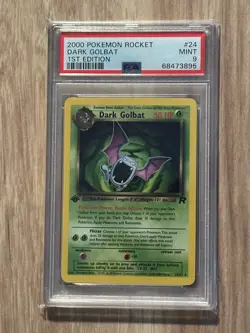 Pokemon Rocket 1st Edition DARK GOLBAT NON HOLO 24/82 PSA 9 # 68473895 - Image 2