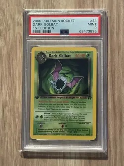 Pokemon Rocket 1st Edition DARK GOLBAT NON HOLO 24/82 PSA 9 # 68473895 - Image 3