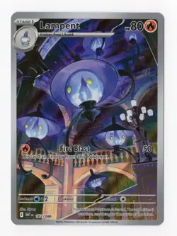 Pokemon TCG Lampent 102/086 Illustration Rare - S&V White Flare Set - NM - Image 1