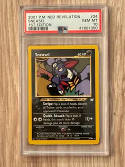 Pokemon Neo Revelation 1st Edition SNEASEL 24/64 PSA 10 GEM MINT # 47601350 - Image 1