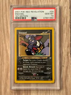 Pokemon Neo Revelation 1st Edition SNEASEL 24/64 PSA 10 GEM MINT # 47601350 - Image 3